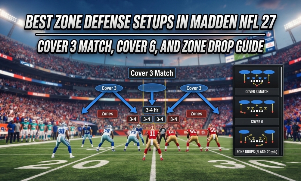 Best Zone Defense Setups in Madden NFL 27: Cover 3 Match, Cover 6, and Zone Drop Guide